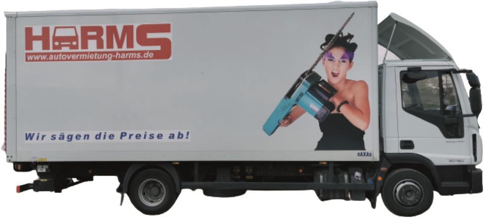 7,5 t LKW mit Kofferaufbau mieten bei der Autovermietung Harms